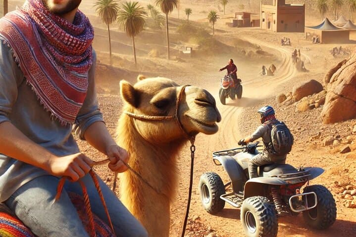 Agafay Desert Quad-Bike, Camel Ride & Sunset Dinner Experience