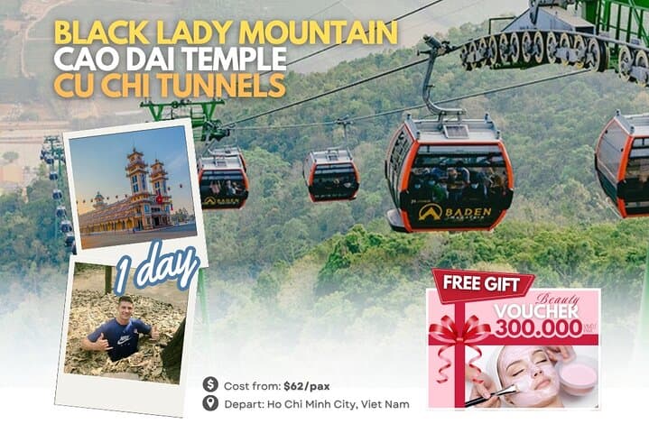 Black Virgin Mountain, Cao Dai & Cu Chi: Day Trip from Ho Chi Minh City