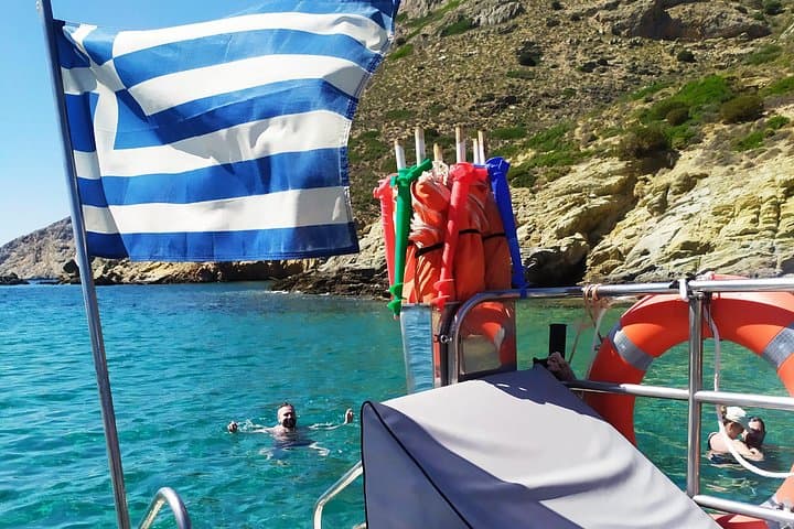 Hidden Beaches of Syros: Boat-and-Hike to Amerikanos Beach and the Grammata Inscriptions