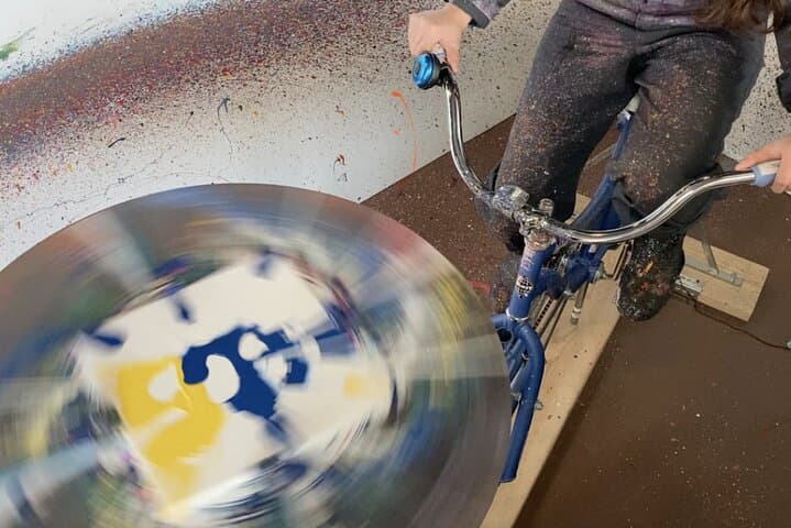 Atlanta Bicycle Spin Art Experience: Pedal-Powered Canvas Workshop photo 2
