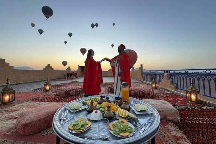Rooftop Sunrise Breakfast with Panoramic Hot Air Balloon Views in Marrakech photo 3