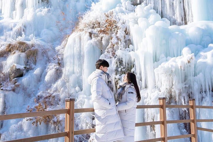 Seoul Winter Day Trip: Eobi Ice Valley, Strawberry Picking & Vivaldi Park Sledding
