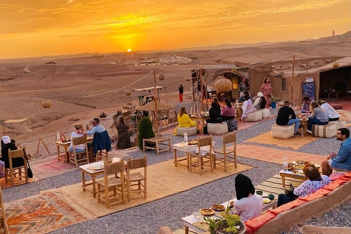 Sunset Camel Ride & Desert Dinner in Agafay: Berber Camp, Fire Show & Transfer from Marrakech photo 4