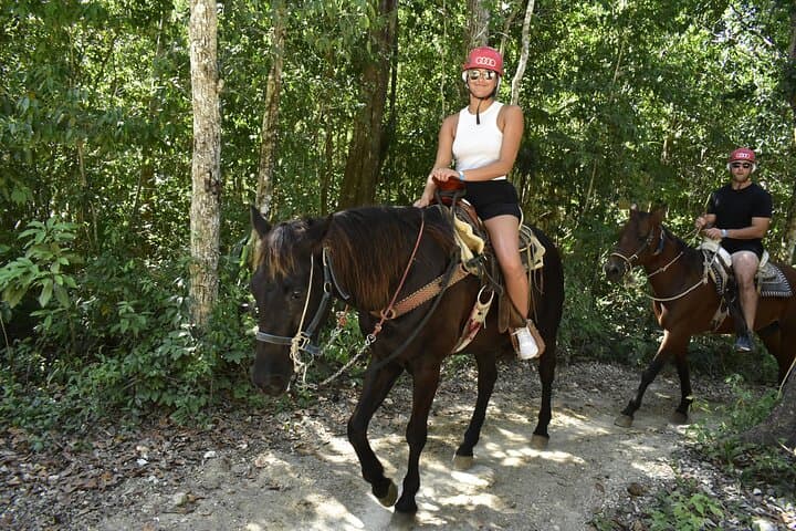 Jungle Triple Adventure: Horseback Riding, Zip Lines & Ojo de Jaguar Cenote Near Cancún photo 2
