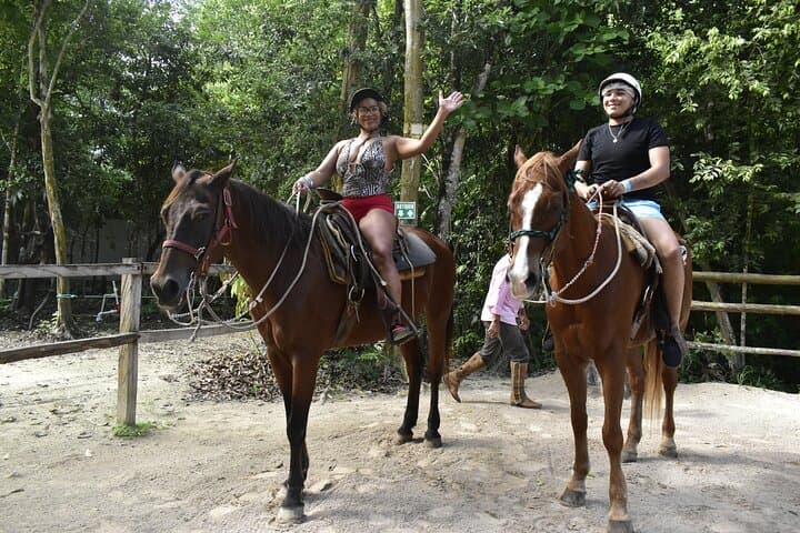 Jungle Triple Adventure: Horseback Riding, Zip Lines & Ojo de Jaguar Cenote Near Cancún photo 6