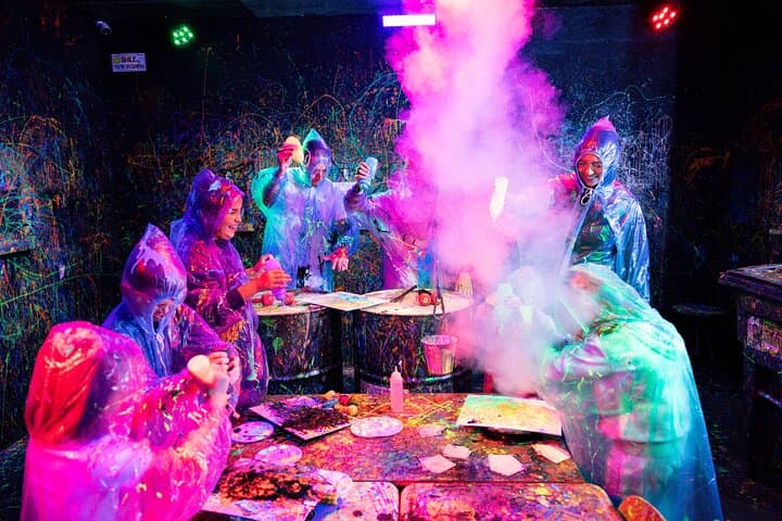 Neon Paint Splatter Room XL: Blacklight Art Experience in Provo photo 3