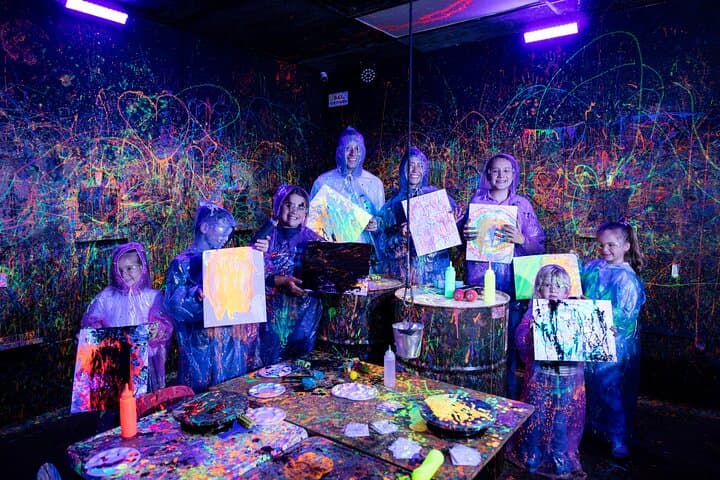 Neon Paint Splatter Room XL: Blacklight Art Experience in Provo photo 6