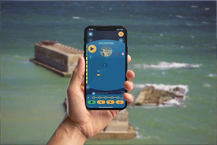 Allied Landing GPS Walking Tour — Arromanches Mulberry Harbour Mobile Game photo 5