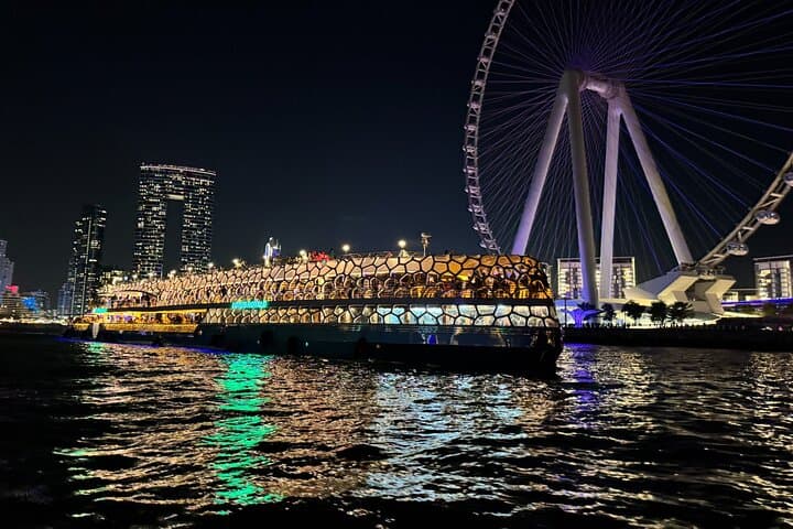 Lotus Mega Yacht Evening Cruise: Dubai Marina Buffet, Drinks & Skyline Views