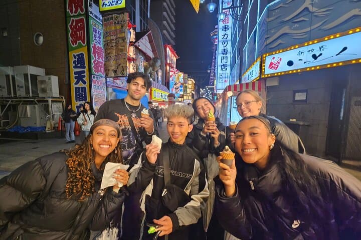 Shinsekai After Dark: Osaka Food Tour — 13 Dishes in Retro Streets
