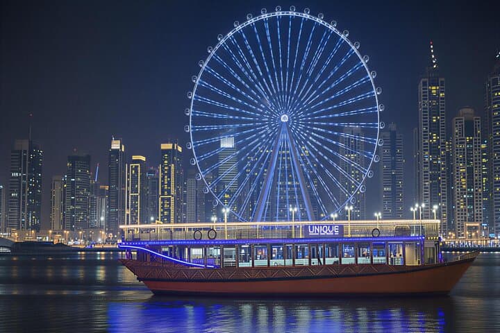 Dubai Marina Dhow Dinner Cruise: Skyline Views, Buffet & Live Entertainment